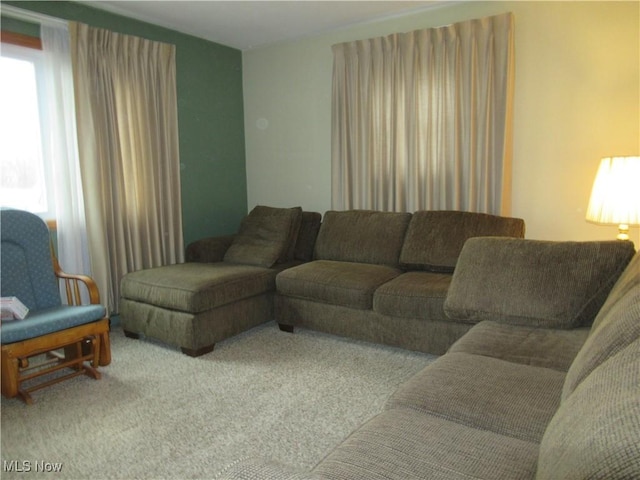 view of carpeted living room