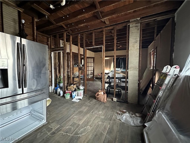 miscellaneous room featuring wood-type flooring