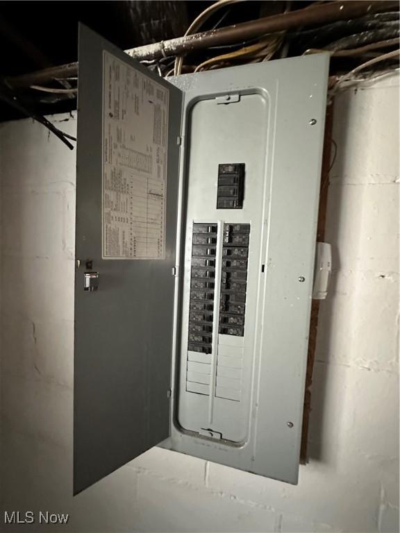 utility room featuring electric panel