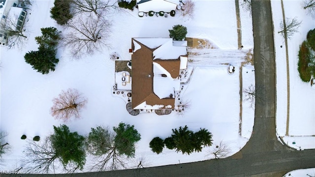 view of snowy aerial view