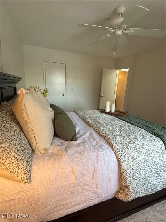 bedroom with ceiling fan