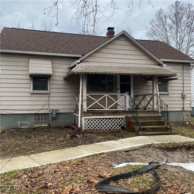 bungalow-style home featuring a porch