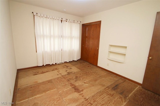 empty room featuring built in features