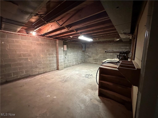 view of basement