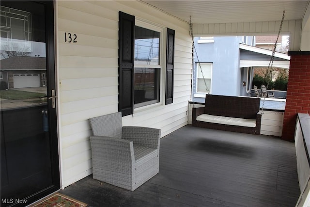 exterior space featuring covered porch