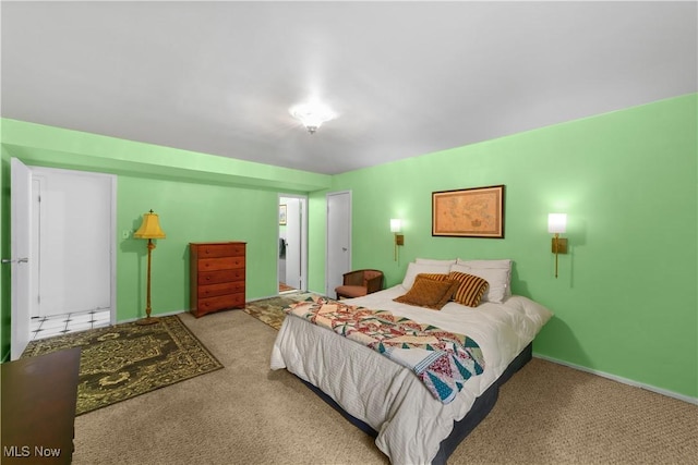 view of carpeted bedroom