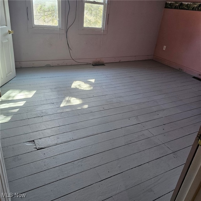 empty room with light wood-style floors