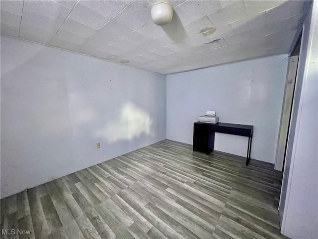 empty room featuring wood-type flooring