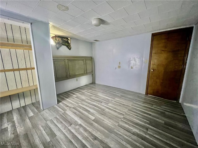 empty room featuring wood-type flooring