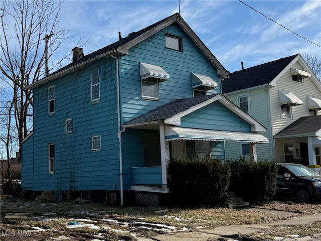 view of rear view of property