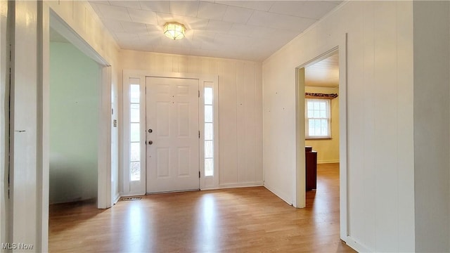 foyer featuring light hardwood / wood-style flooring