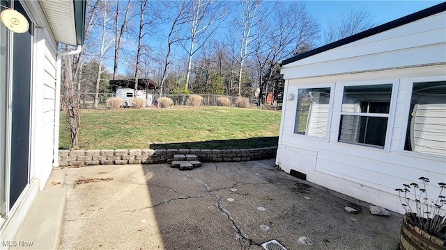 view of yard featuring a patio