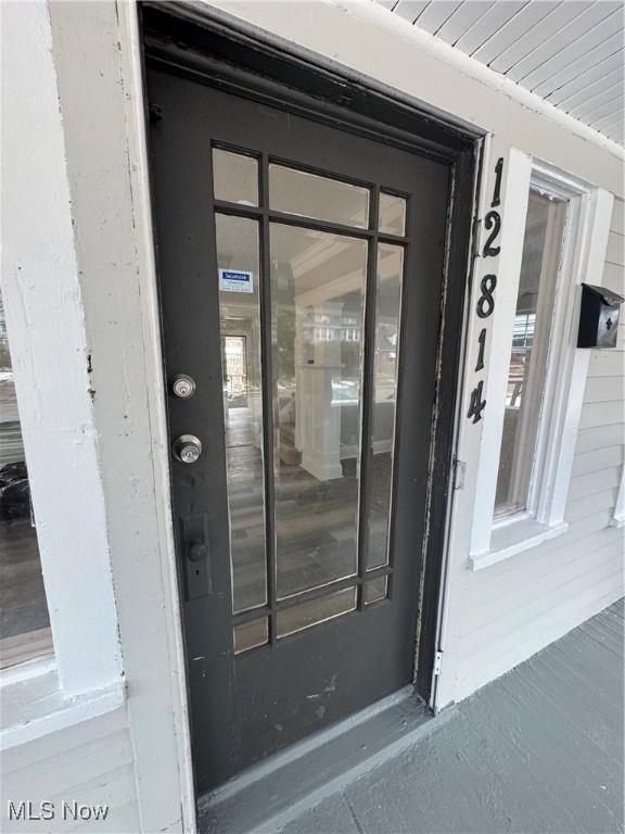 view of doorway to property