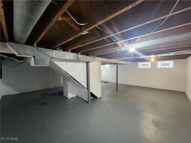 view of basement