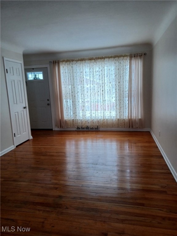 interior space featuring dark hardwood / wood-style flooring