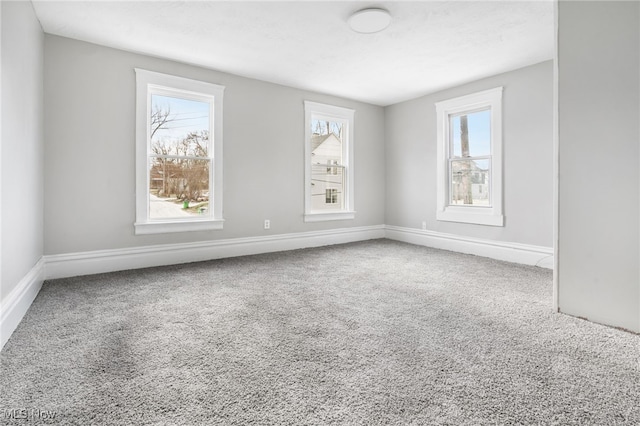 view of carpeted spare room