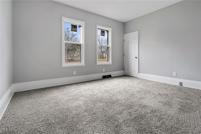 view of carpeted empty room