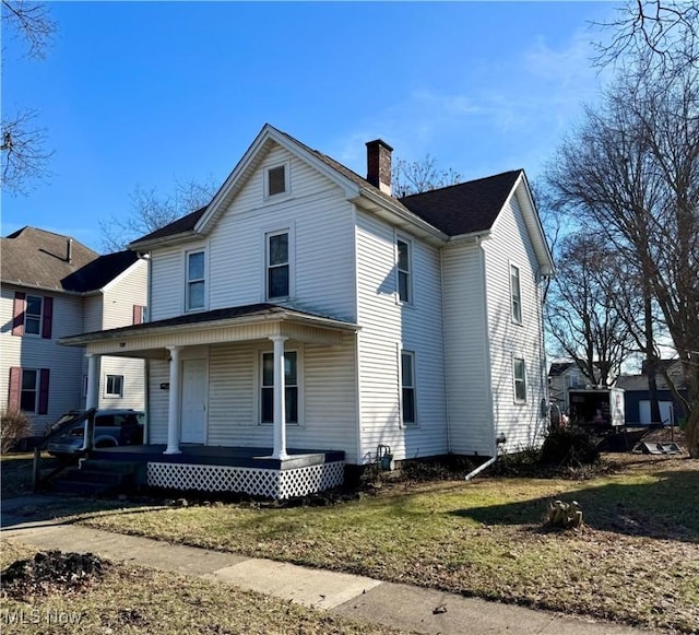 view of front facade with a porch