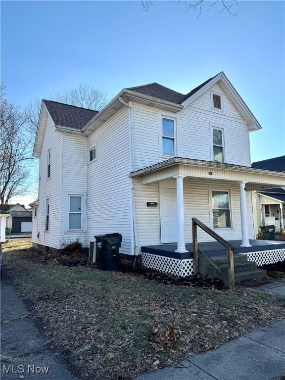 exterior space with covered porch