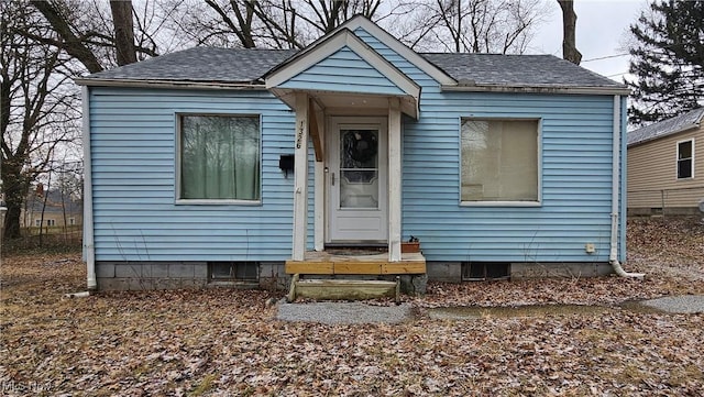 view of bungalow-style home