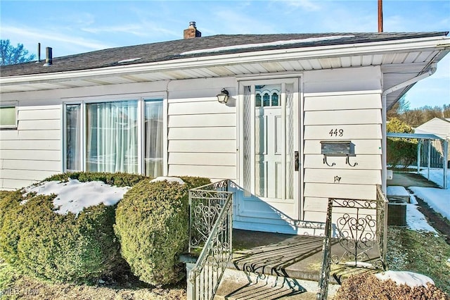 view of doorway to property