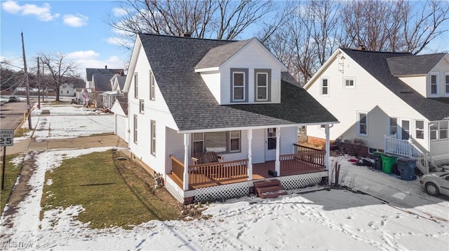 view of front of house with covered porch