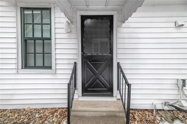 view of doorway to property