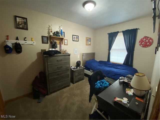 view of carpeted bedroom