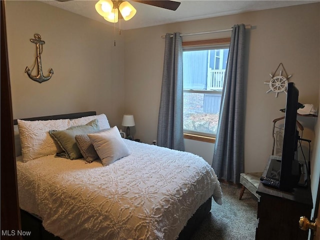 bedroom with ceiling fan