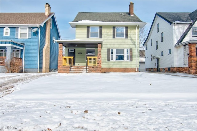 view of front of home featuring covered porch