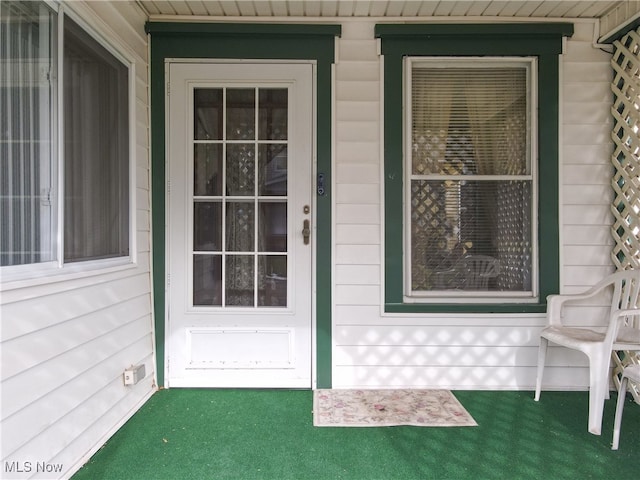 view of doorway to property