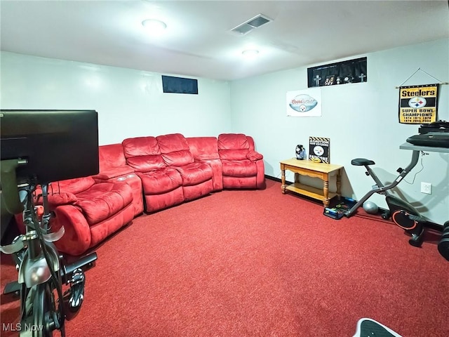 view of carpeted living room