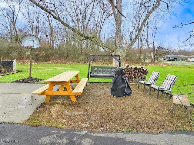 surrounding community featuring a lawn