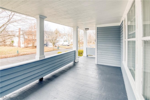 view of patio with a porch