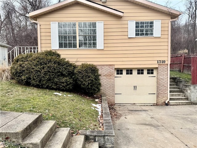 view of home's exterior featuring a garage