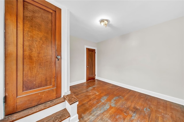 empty room featuring hardwood / wood-style floors