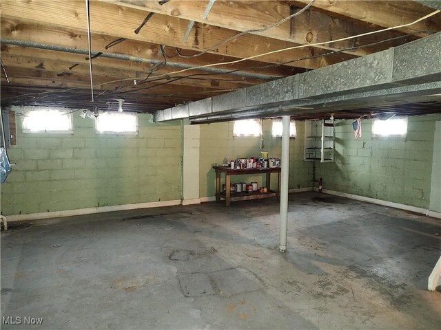 view of basement