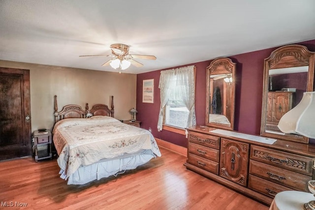 bedroom featuring light hardwood / wood-style floors