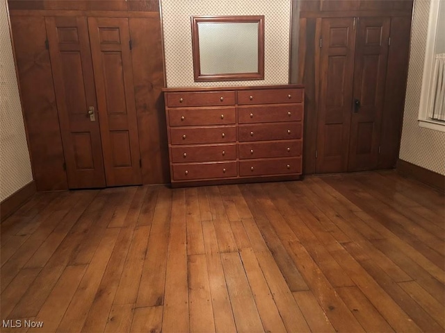 unfurnished bedroom featuring light hardwood / wood-style floors