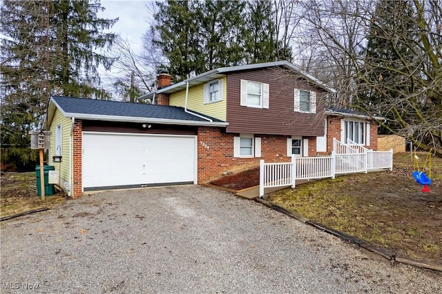 view of front facade featuring a garage