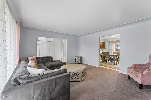 view of carpeted living room