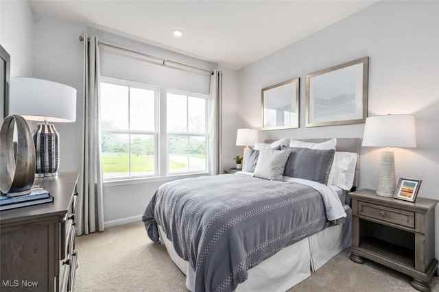 view of carpeted bedroom