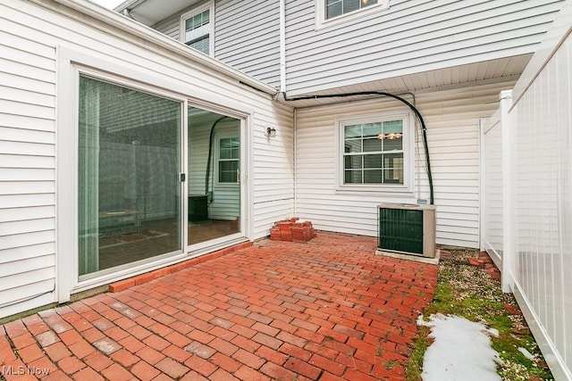 view of patio featuring cooling unit