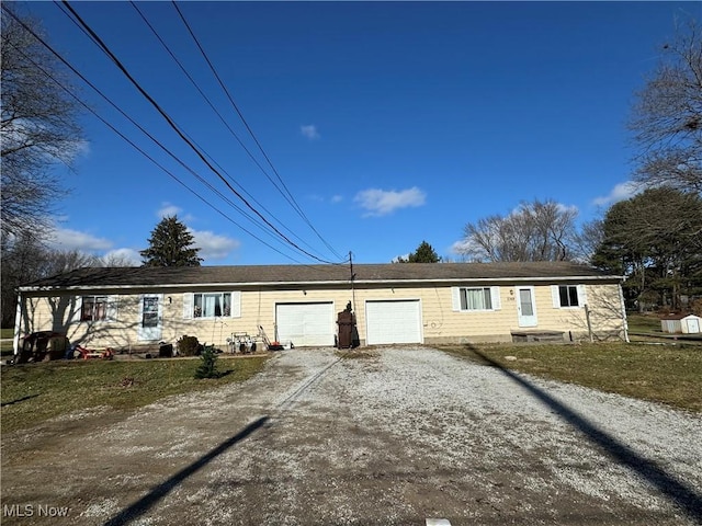 view of front facade featuring a garage