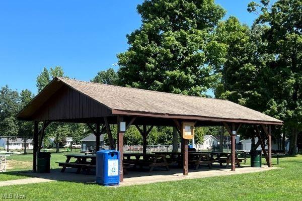 view of home's community with a gazebo and a lawn