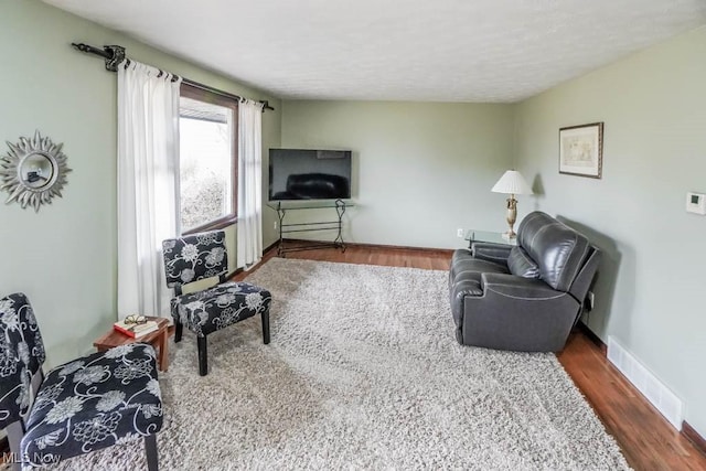 living room featuring hardwood / wood-style floors