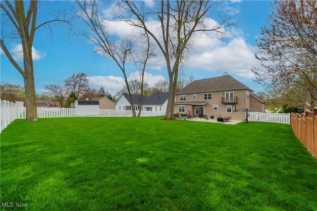 view of yard featuring a patio area