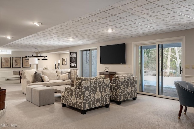 view of carpeted living room