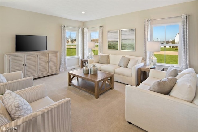 view of carpeted living room