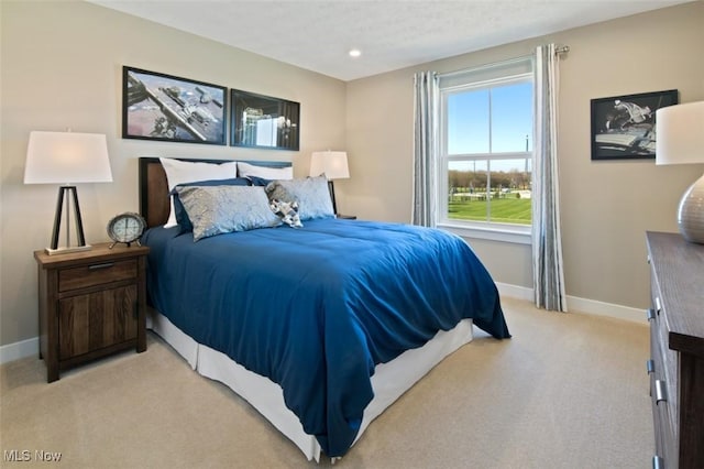 view of carpeted bedroom